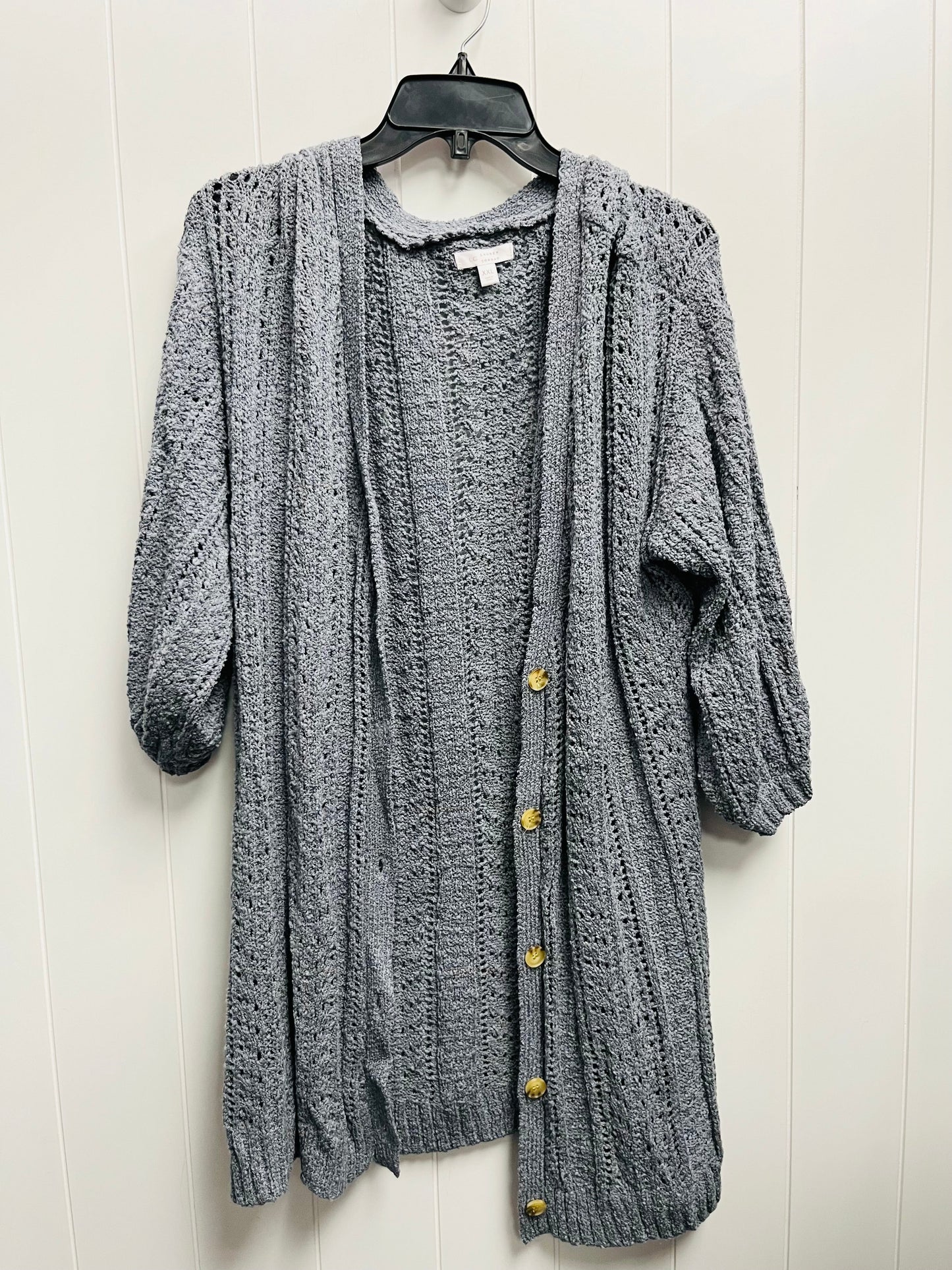 Sweater Cardigan By Lc Lauren Conrad In Grey, Size: Xxl