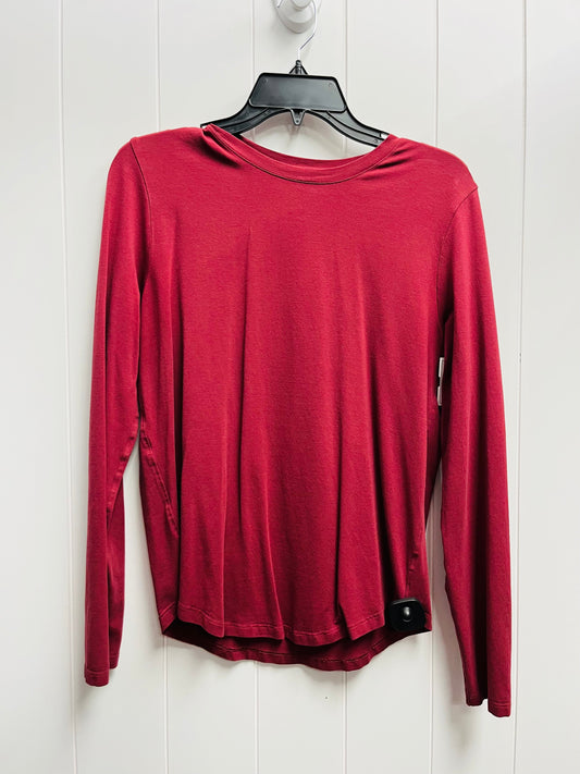 Athletic Top Long Sleeve Crewneck By Lululemon In Red, Size: Xs