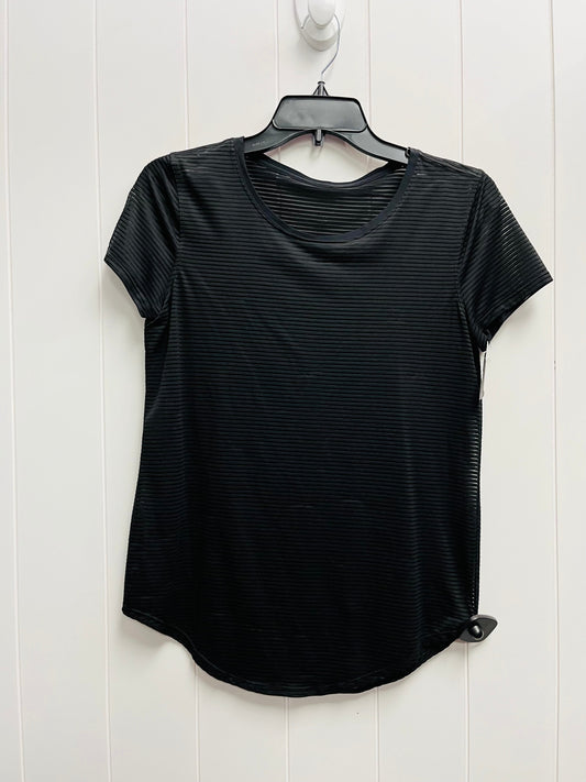 Athletic Top Short Sleeve By Lululemon In Black, Size: Xs