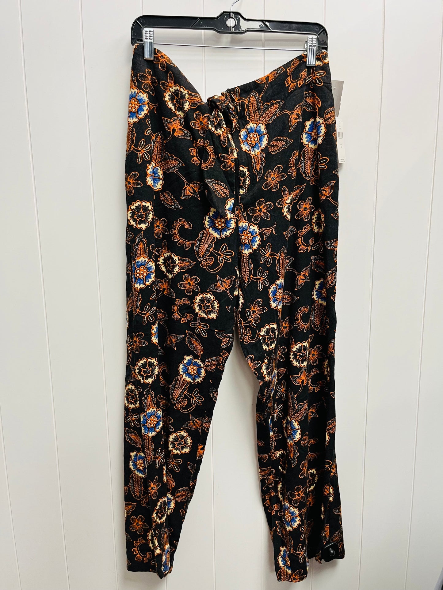 Pants Wide Leg By Anthropologie In Black & Orange, Size: 12