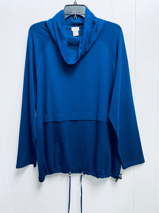 Sweatshirt Collar By Chicos In Blue, Size: Xl