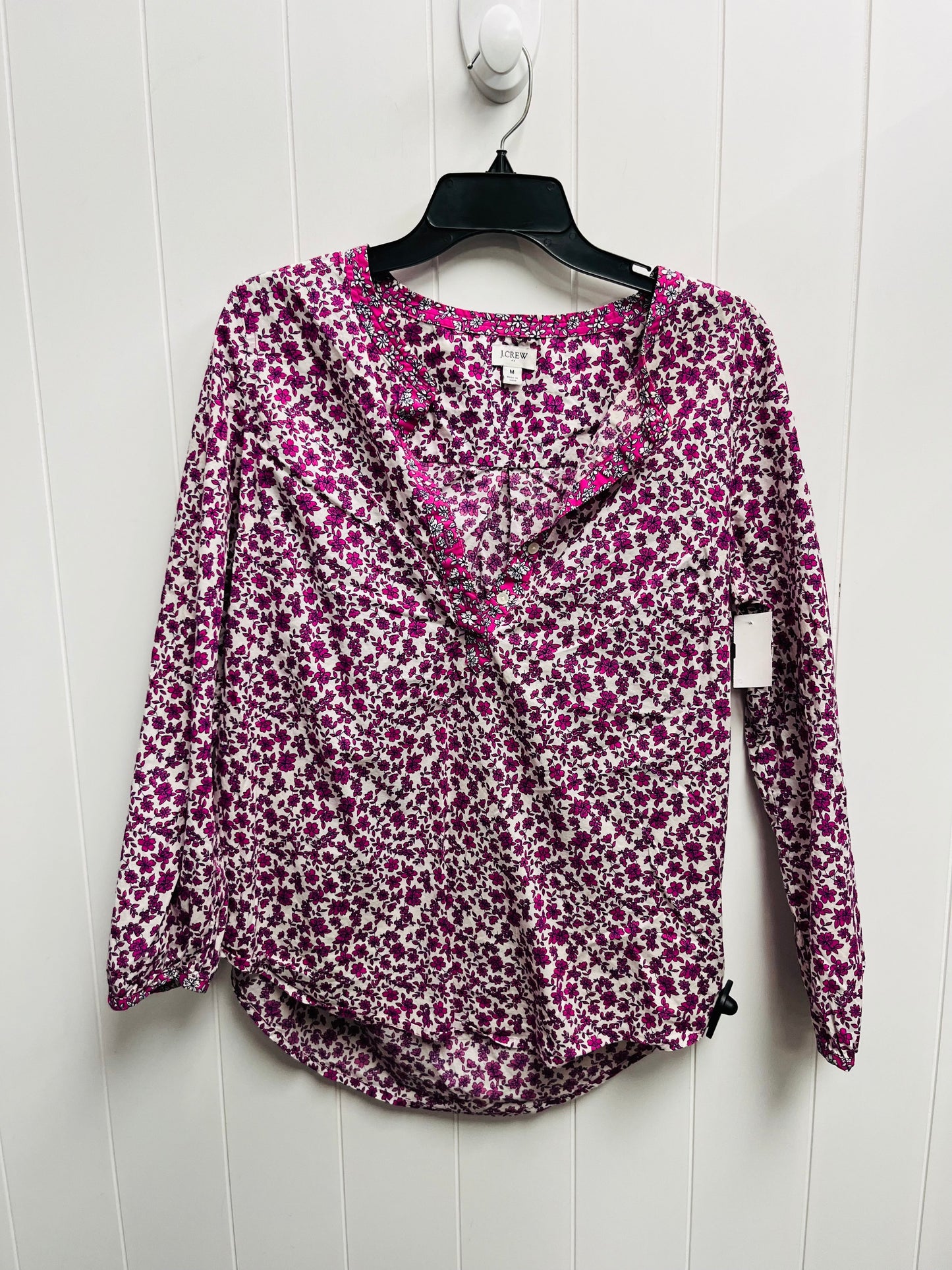 Top Long Sleeve By J. Crew In Purple, Size: M