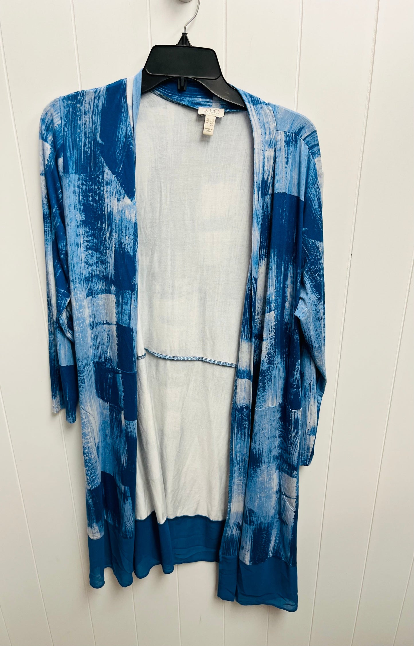 Cardigan By Logo In Blue, Size: L