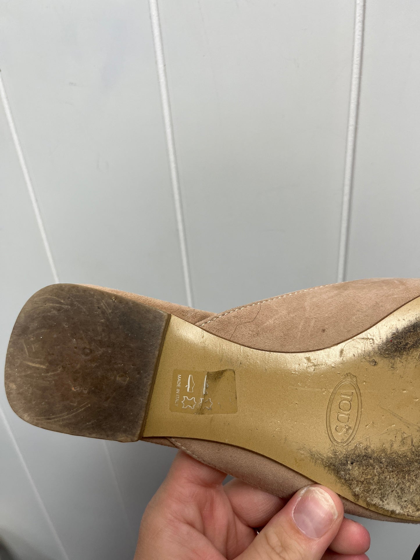 Shoes Flats By Tods In Tan, Size: 9