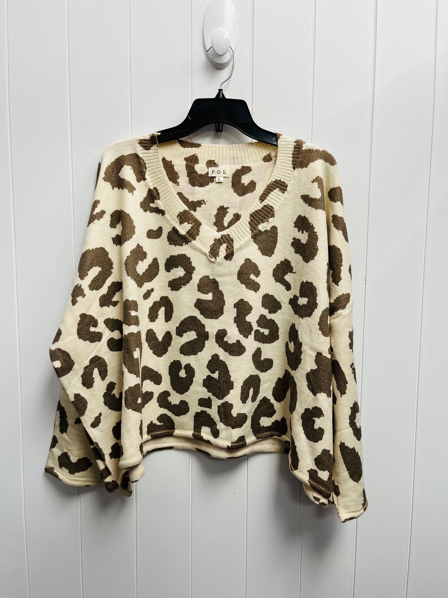 Sweater By Pol In Animal Print, Size: L