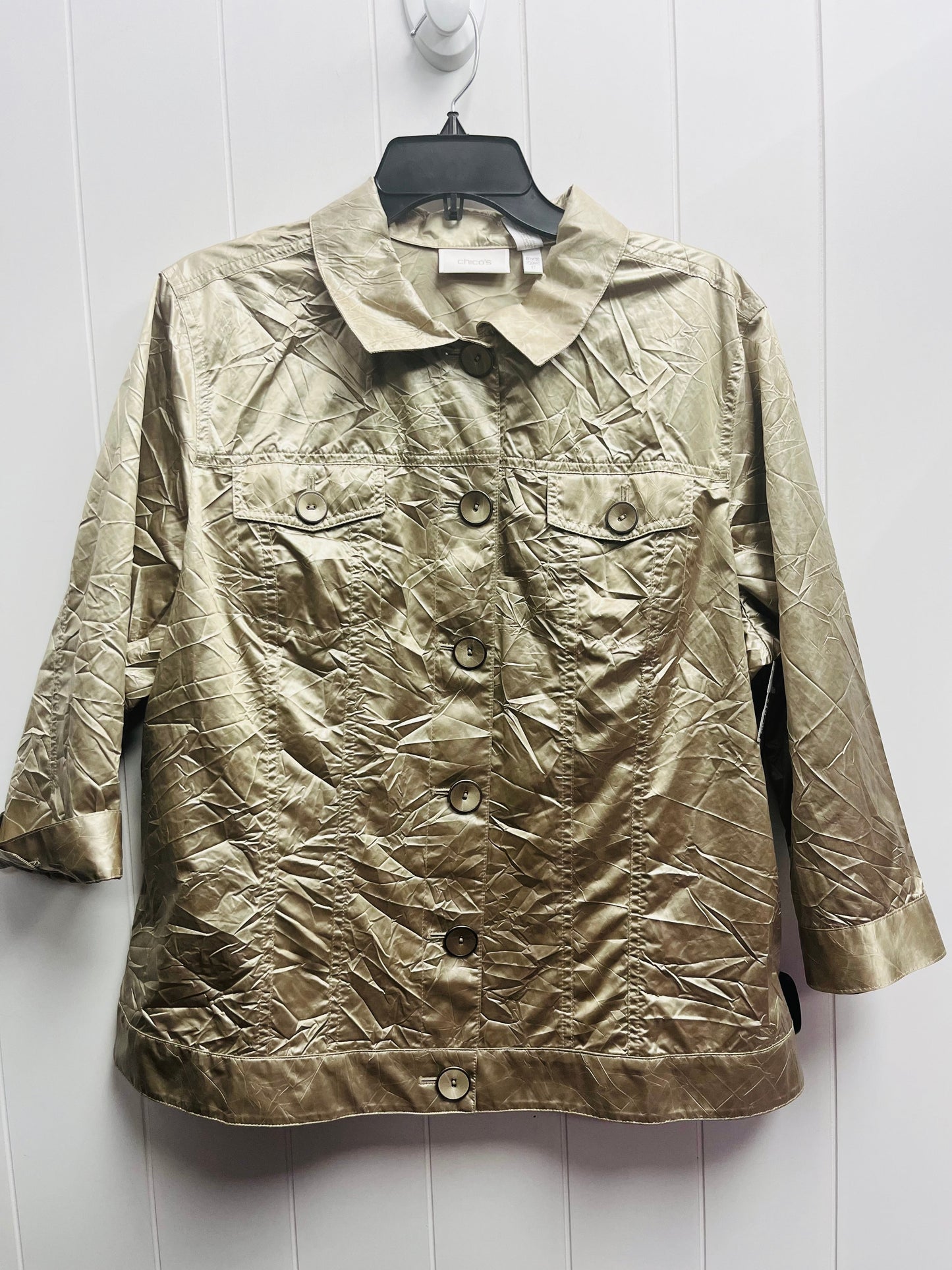 Jacket Other By Chicos In Gold, Size: Xl