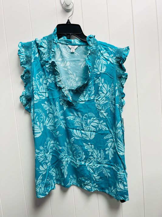 Top Short Sleeve By Crown And Ivy In Green, Size: 2x