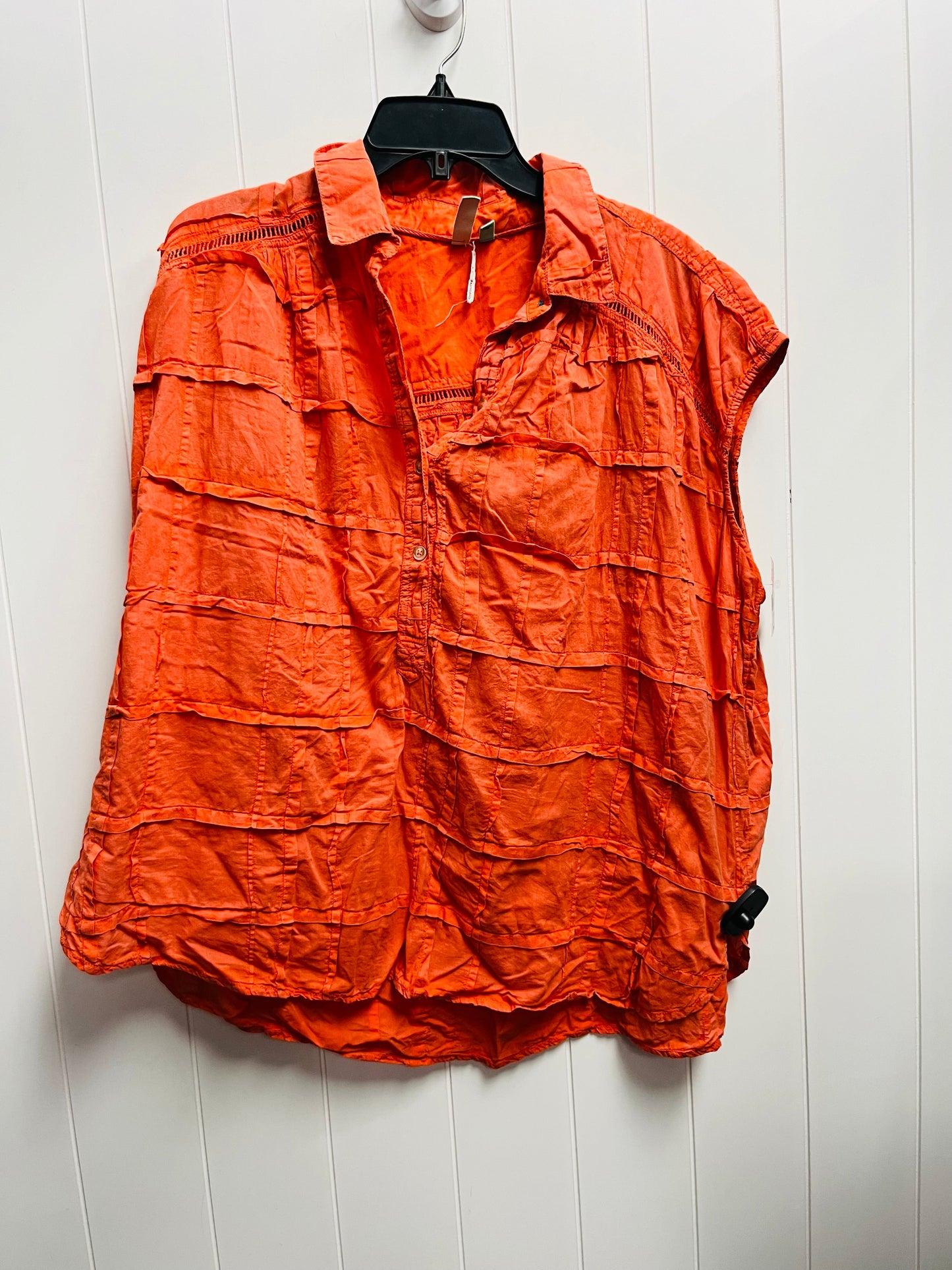 Top Short Sleeve By Pilcro In Orange, Size: 1x