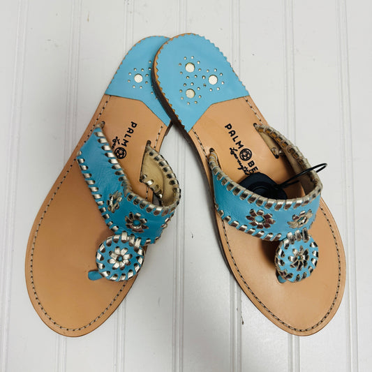 Sandals Flats By Palm Beach  In Blue, Size: 10