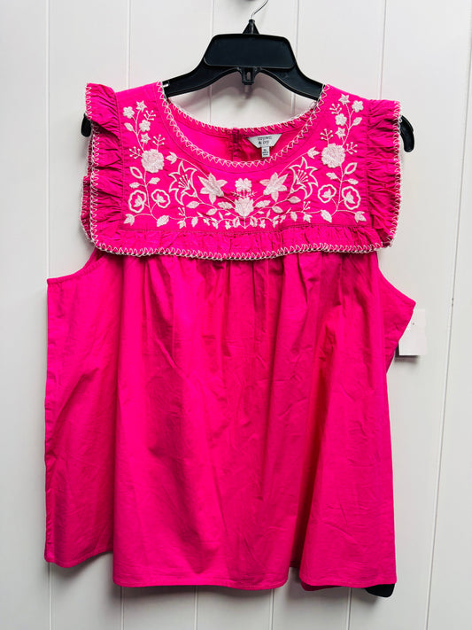 Top Sleeveless By Crown And Ivy In Pink, Size: Xl