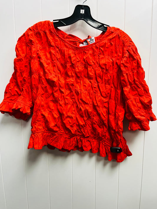 Top Short Sleeve By FUTURE COLLECTIVE In Red, Size: Xl