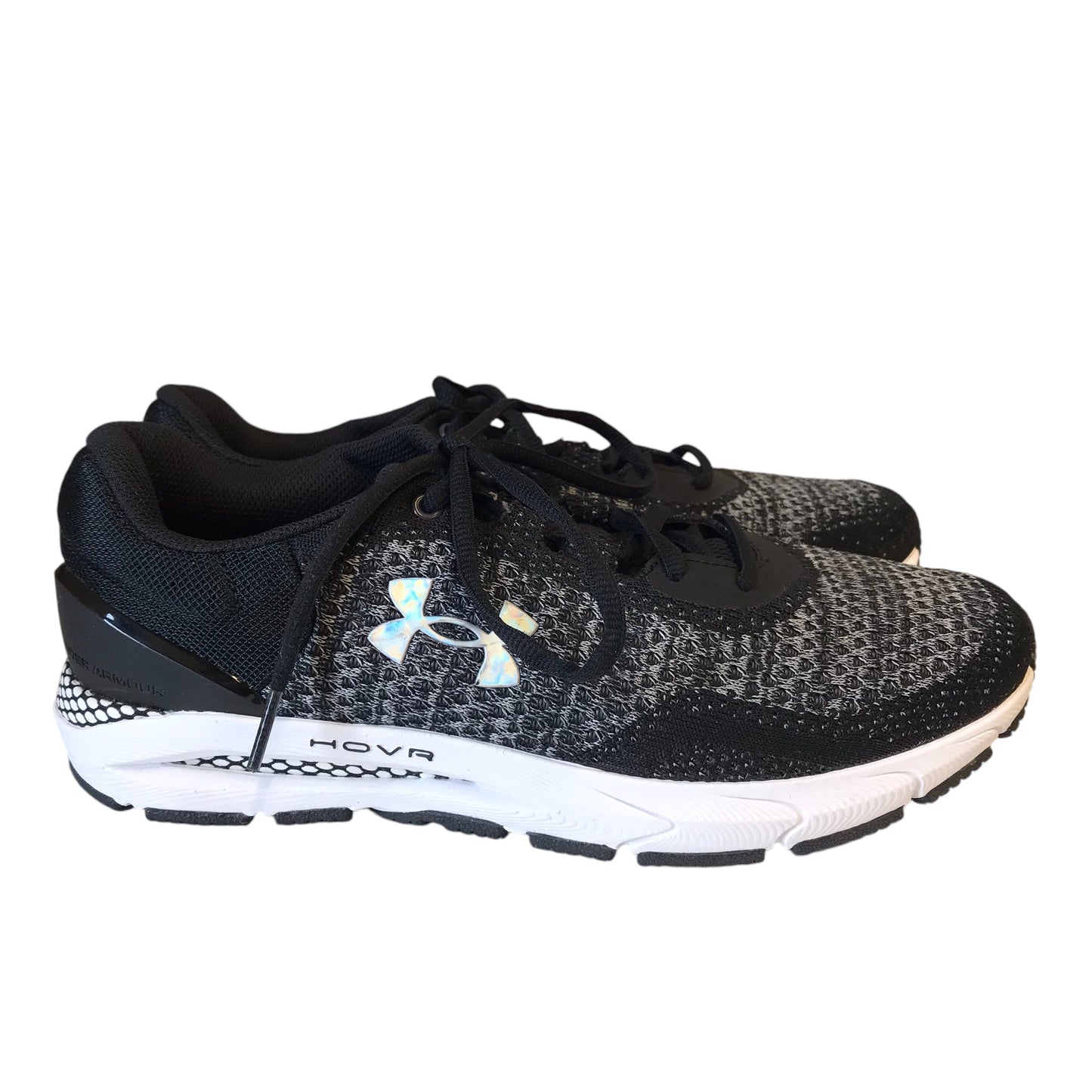 SHOES ATHLETIC by UNDER ARMOUR In BLACK & WHITE, Size: 9.5