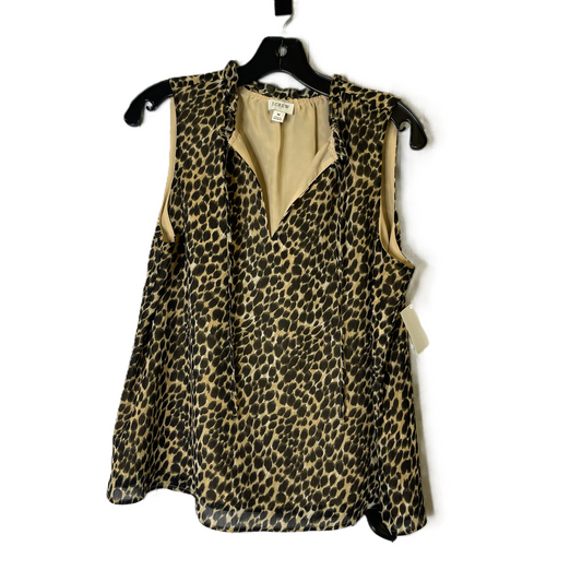 Top Sleeveless By J. Crew In Animal Print, Size: M