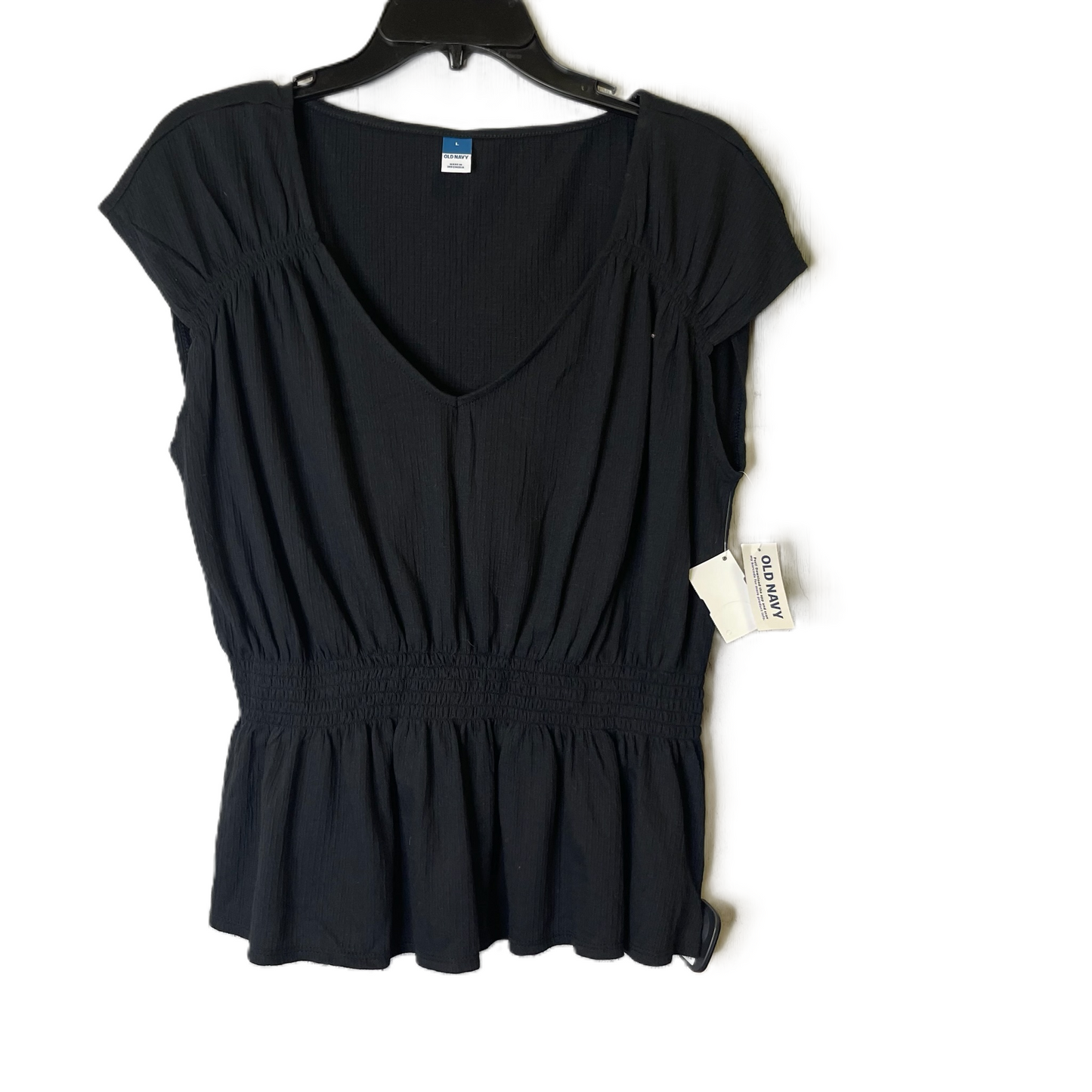 Top Short Sleeve By Old Navy In Black, Size: L