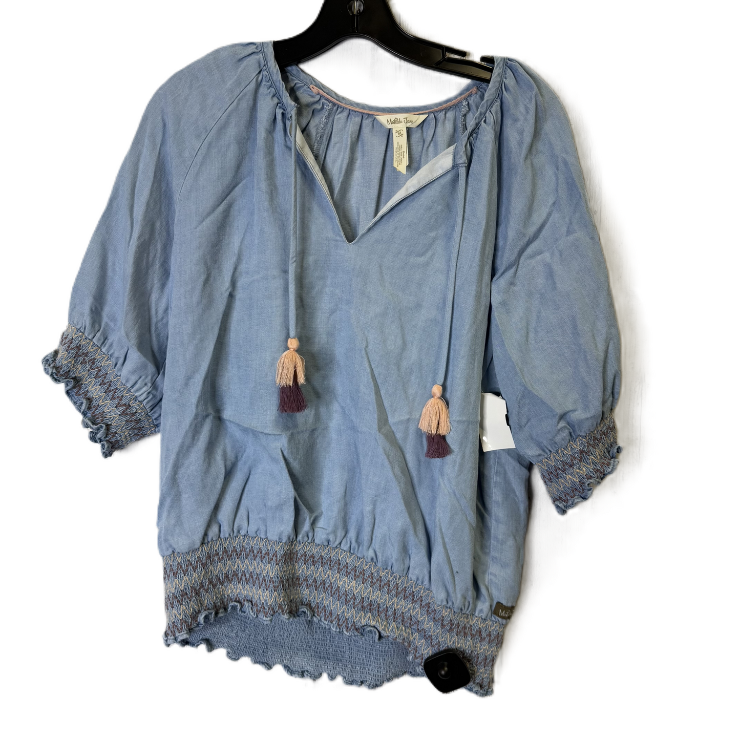 Top Long Sleeve By Matilda Jane In Blue Denim, Size: M