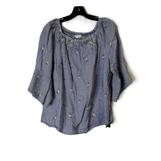 Top Short Sleeve By Westport In Blue, Size: 1x