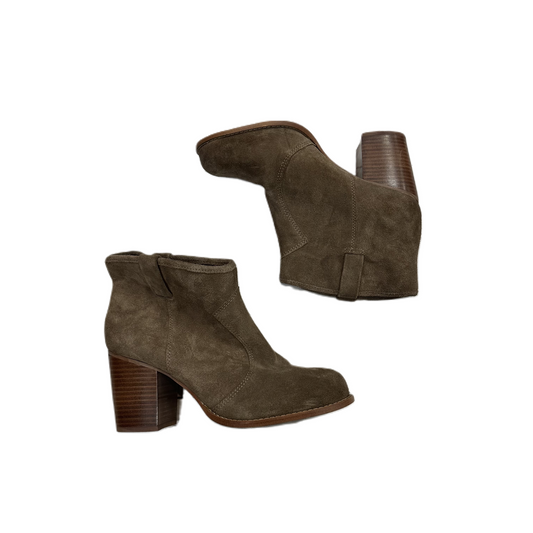 Boots Ankle Heels By Splendid In Brown, Size: 9.5