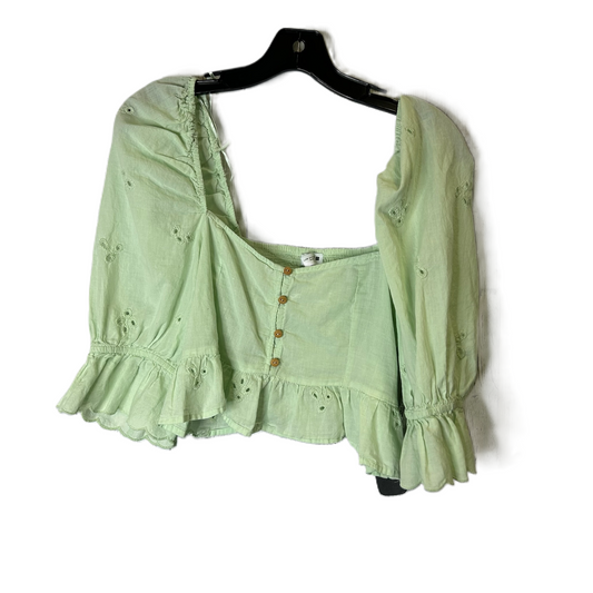 Green Top Short Sleeve By Zara, Size: S