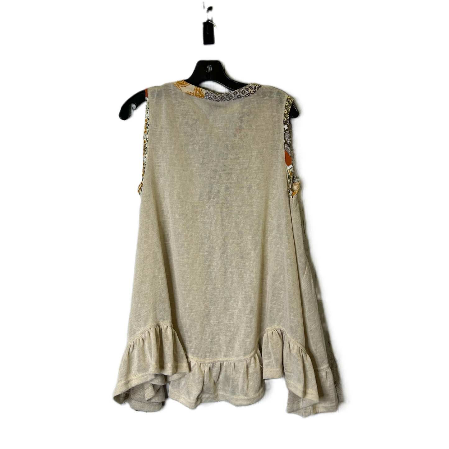 Top Sleeveless By Easel In Cream, Size: M