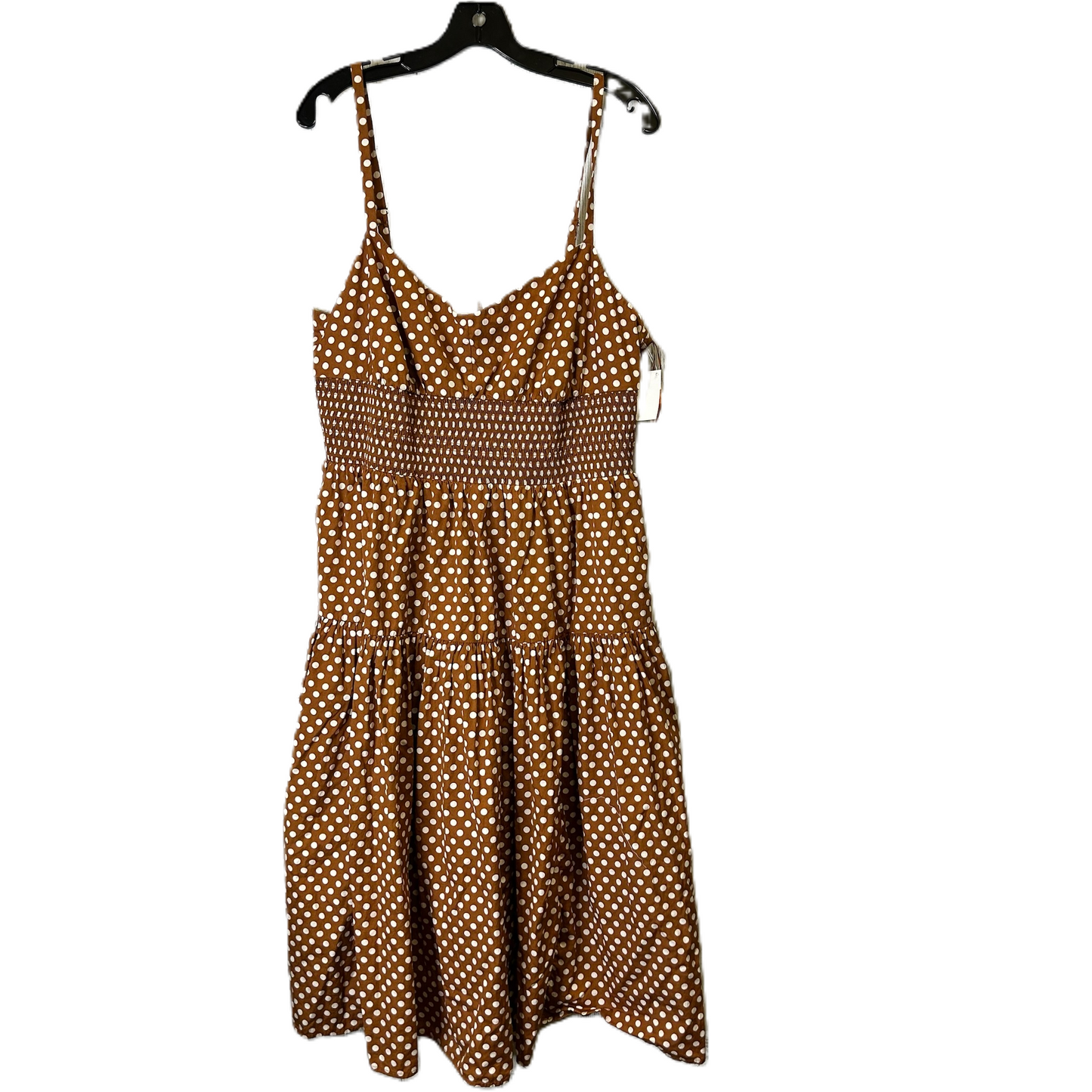 Dress Casual Midi By J. Crew In Polkadot Pattern, Size: 18