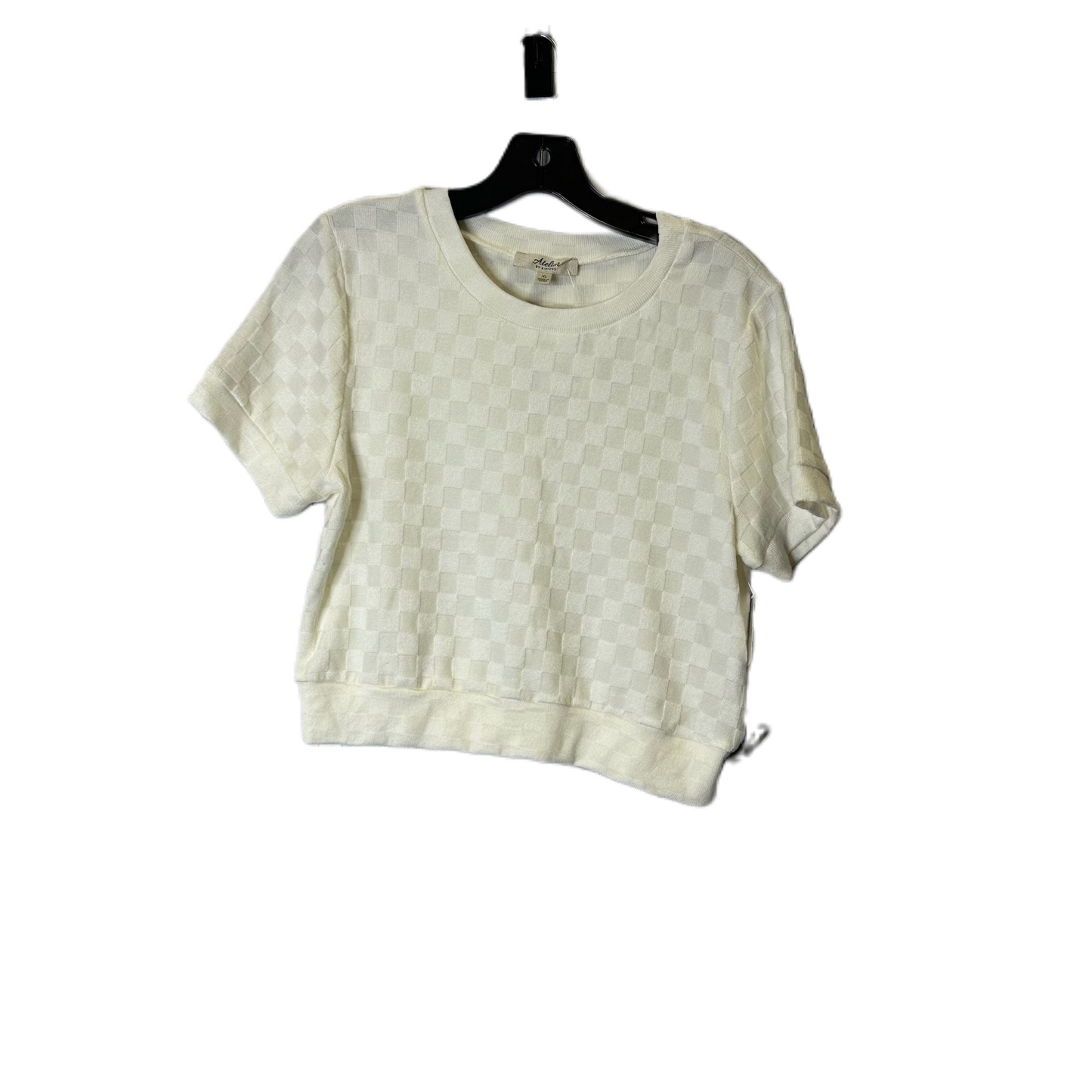 Top Short Sleeve By Clothes Mentor In Cream, Size: Xl