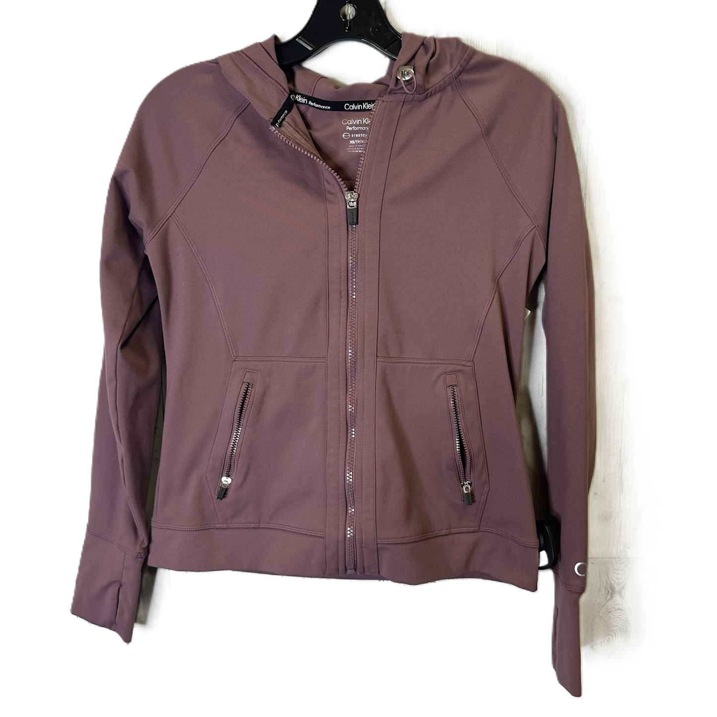 Athletic Jacket By Calvin Klein Performance In Purple, Size: Xs