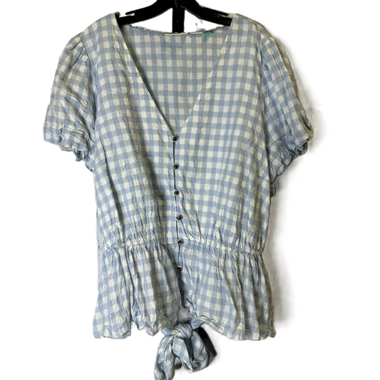 Top Short Sleeve By Maeve In Blue, Size: 4x