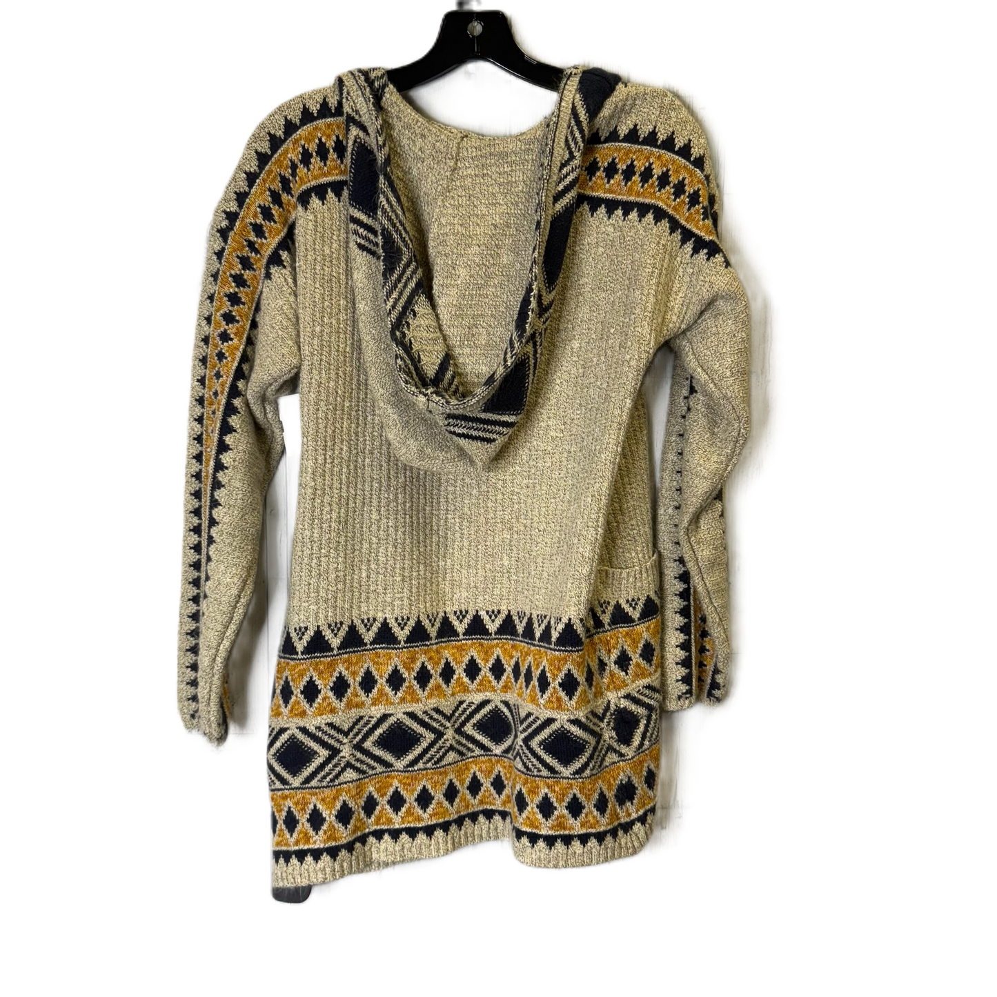 Sweater Cardigan By Lucky Brand In Tan, Size: S