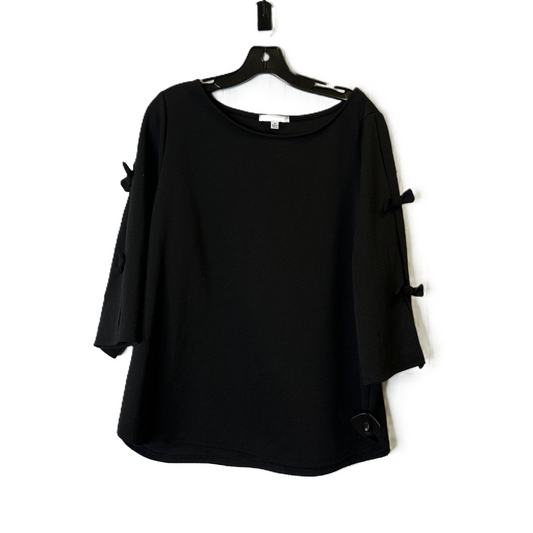 Top Short Sleeve By Green Envelope In Black, Size: 1x