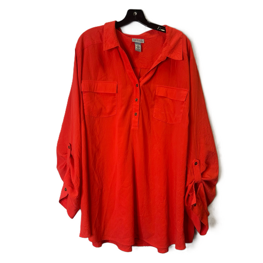 Top Short Sleeve By Maggie Barnes In Red, Size: 4x