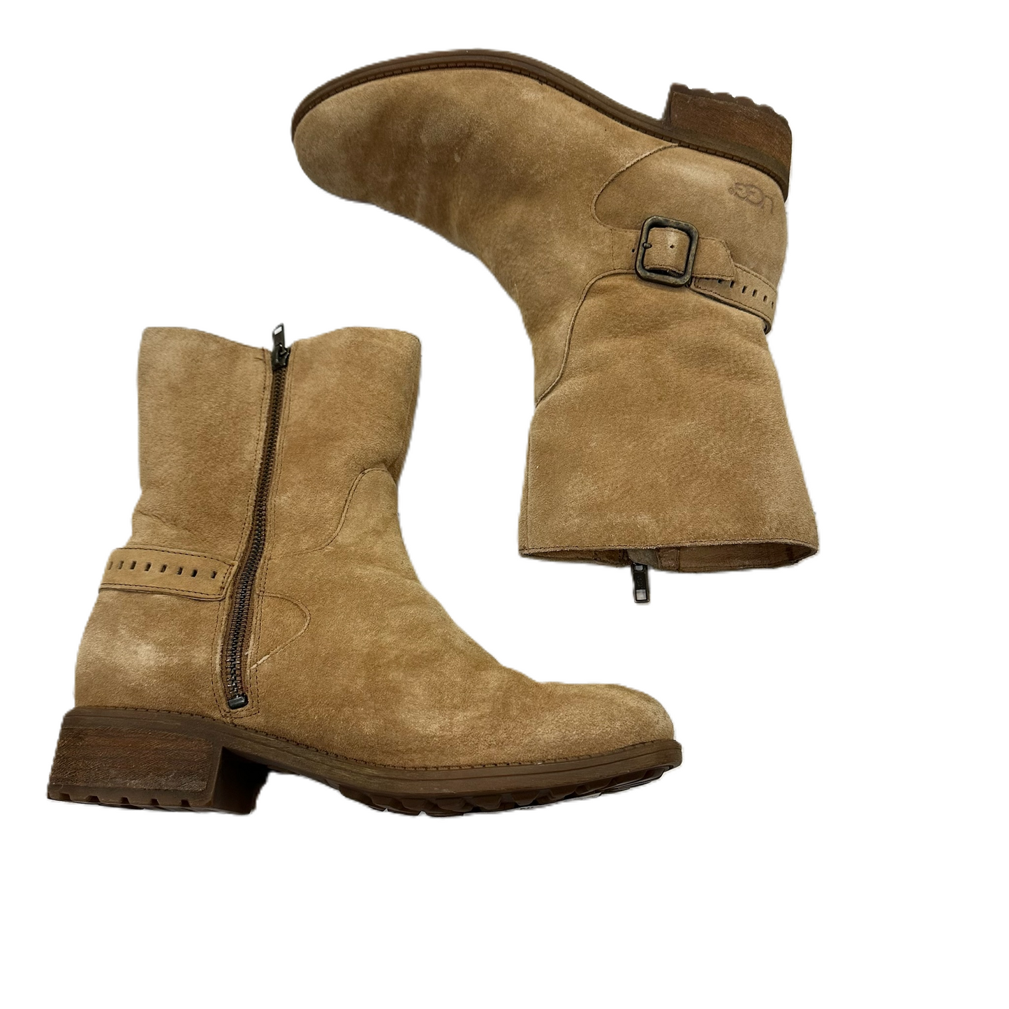 Boots Designer By Ugg In Tan, Size: 8