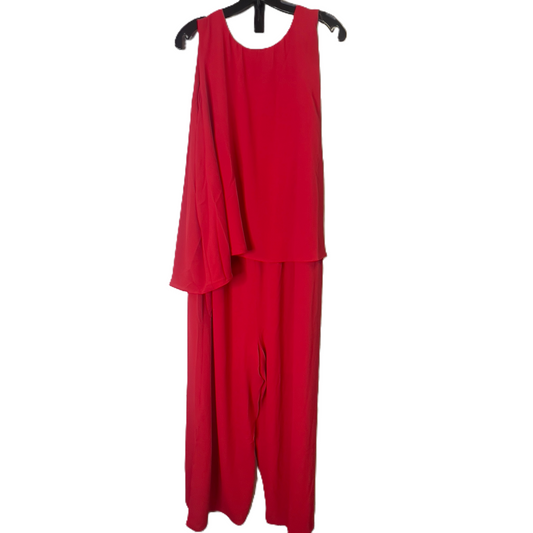 Jumpsuit By London Times In Red, Size: 3x