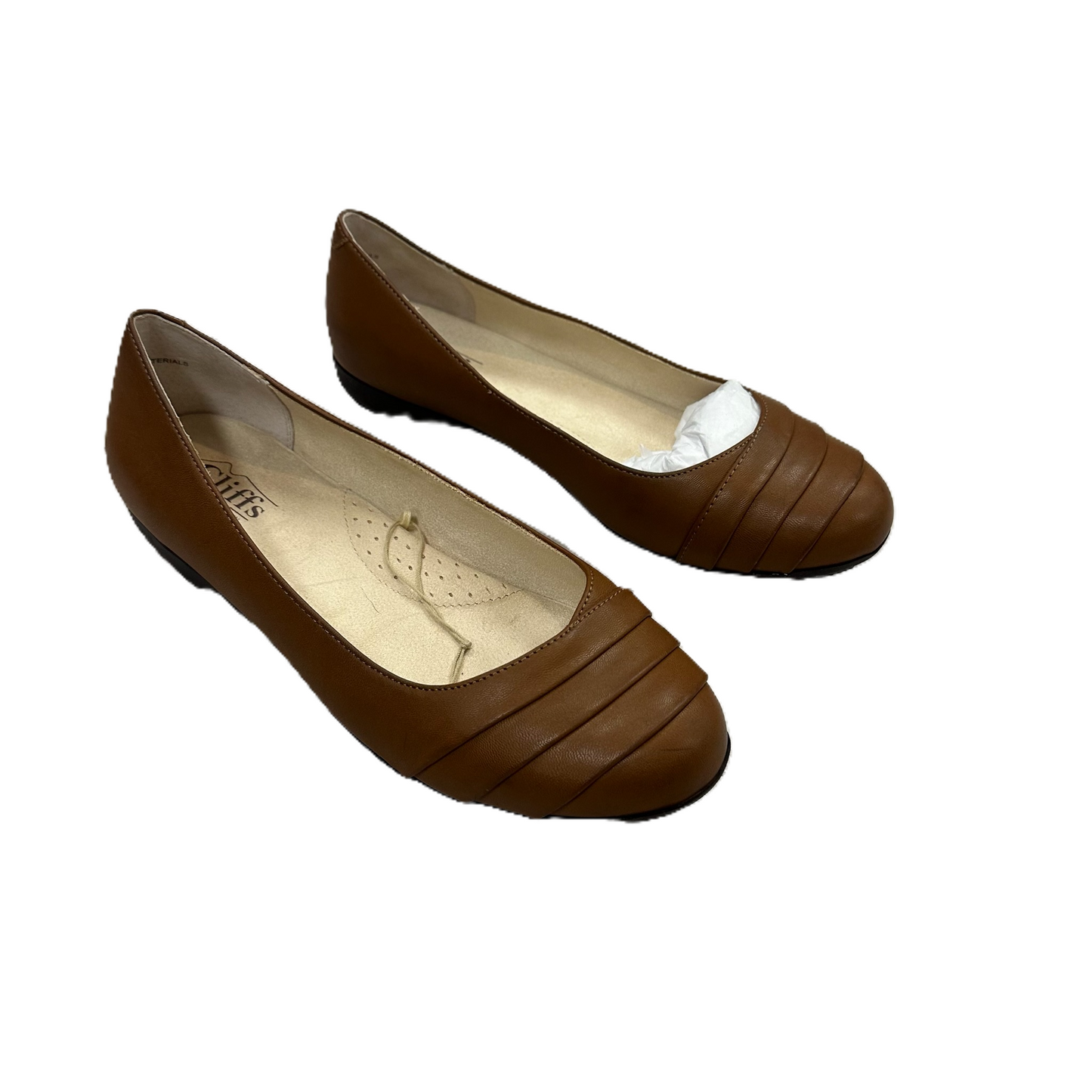 Shoes Flats By Cliffs In Brown, Size: 9.5