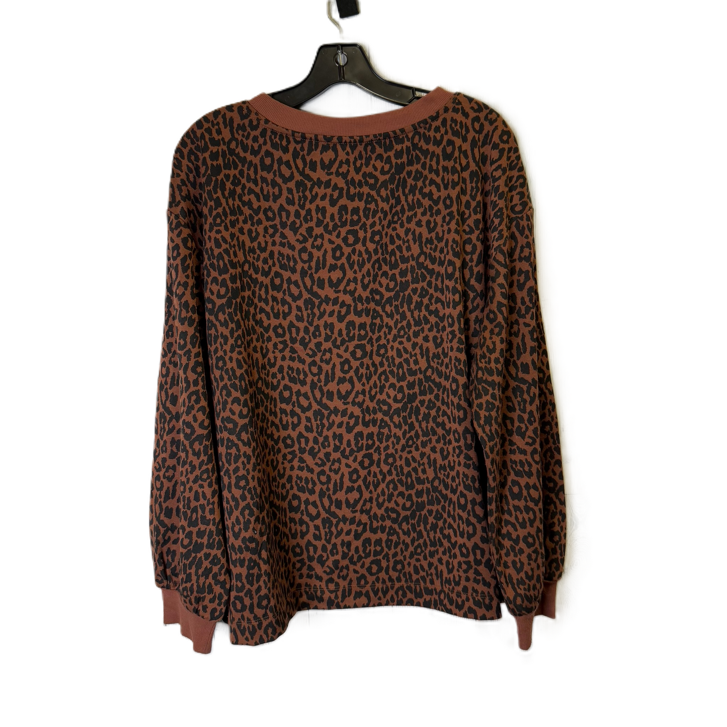 Top Long Sleeve By Loft In Animal Print, Size: Xl