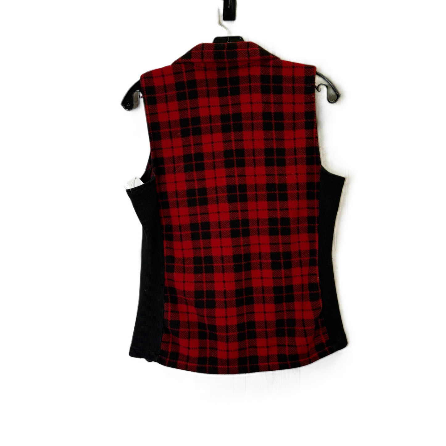 Vest Fleece By Chaps In Plaid Pattern, Size: M