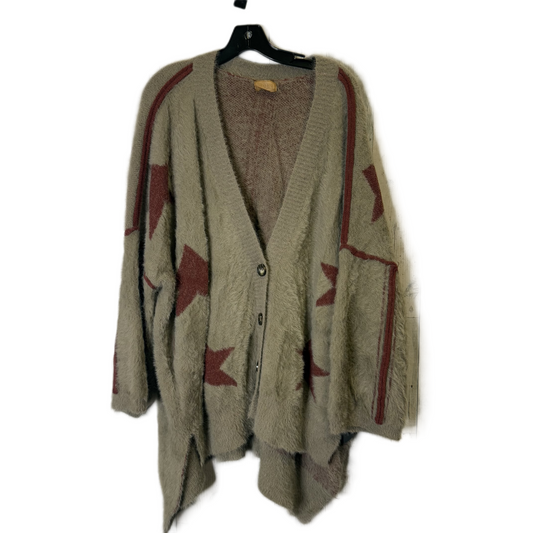 Sweater Cardigan By Pol In Brown, Size: L