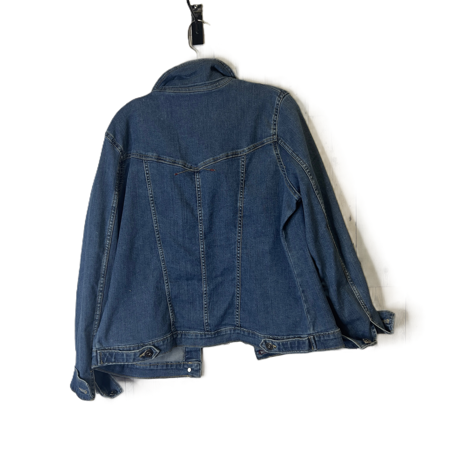 Blue Denim Jacket Denim By Wrangler, Size: Xl
