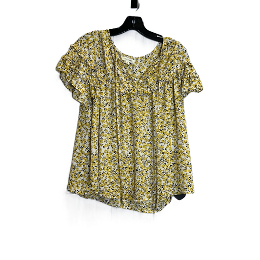 Floral Print Top Short Sleeve By Max Studio, Size: M