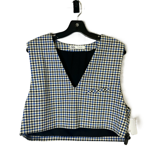 Blue Top Sleeveless By Zara, Size: L