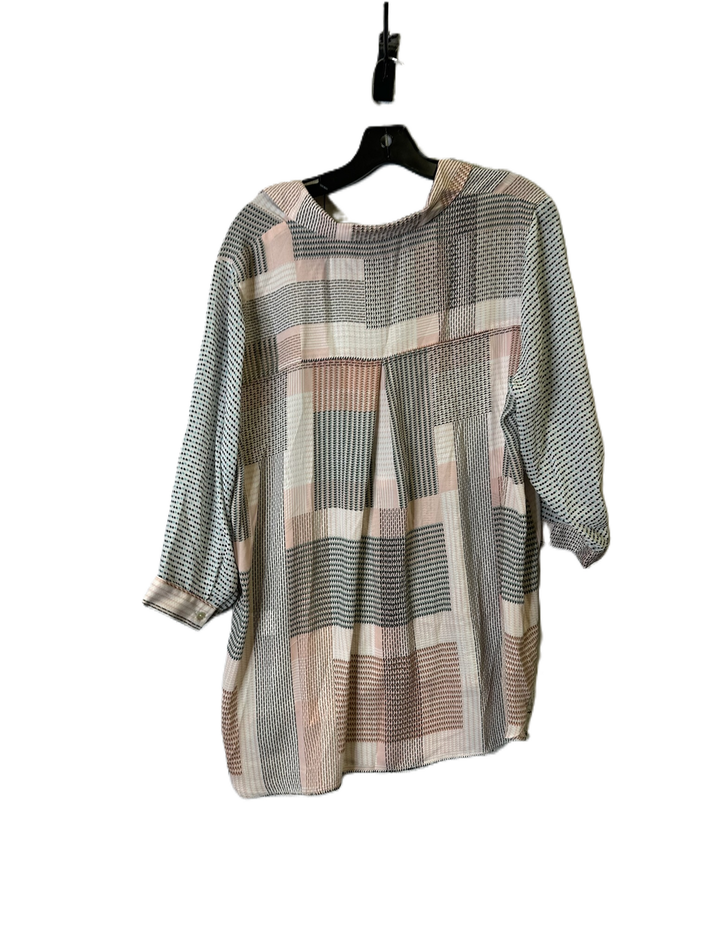 Top Long Sleeve By Rose And Olive In Pink, Size: 1x