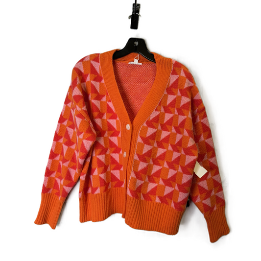 Sweater Cardigan By Clothes Mentor In Orange, Size: M