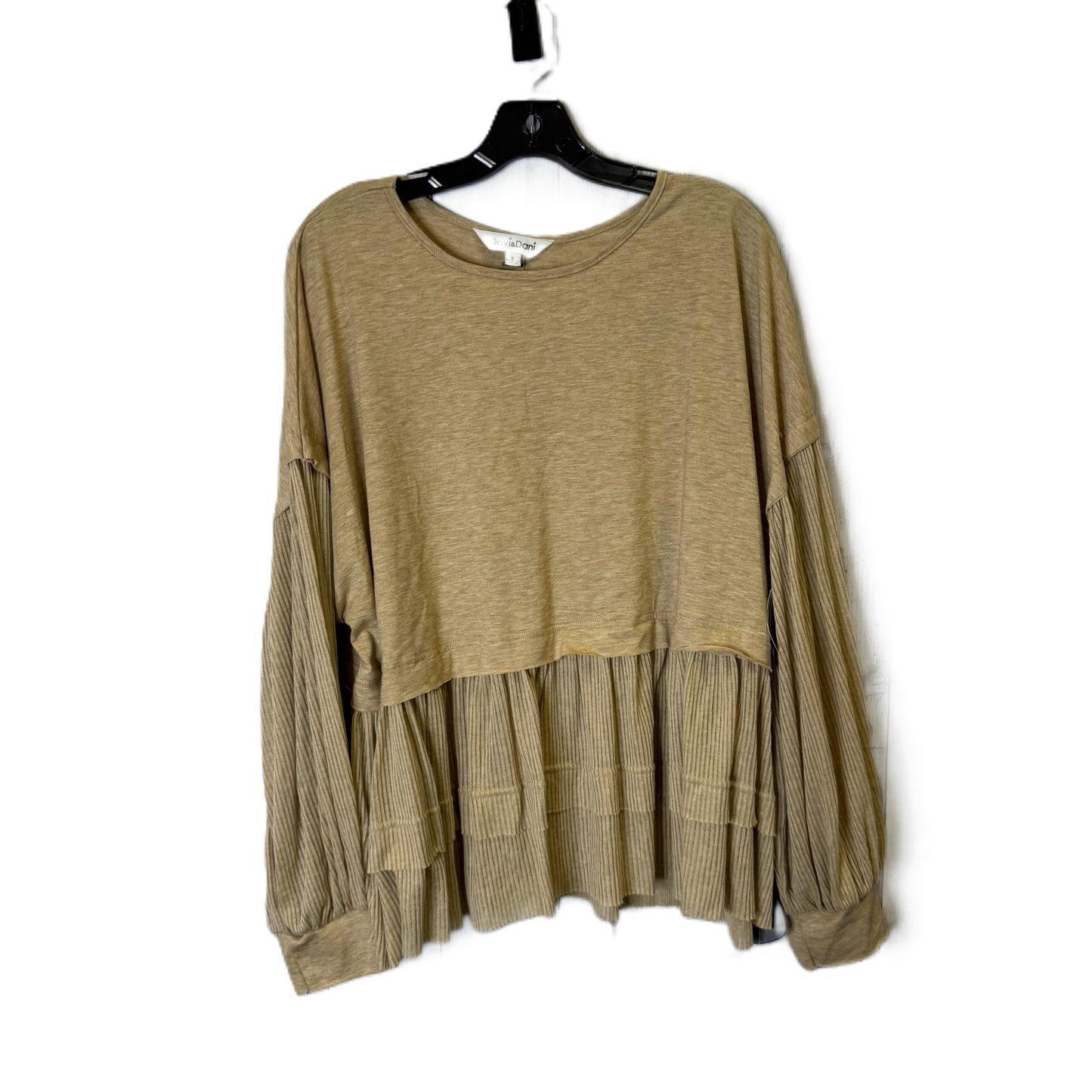 Top Long Sleeve By Davi & Dani In Cream, Size: S