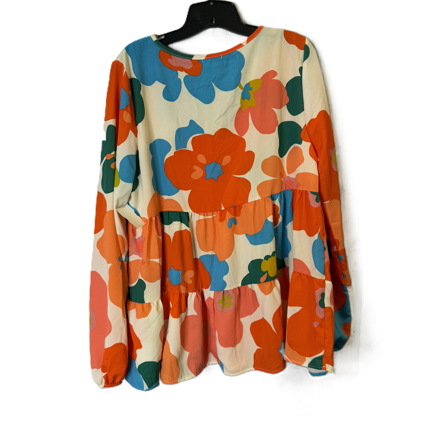 Top Long Sleeve By Bibi In Orange, Size: L