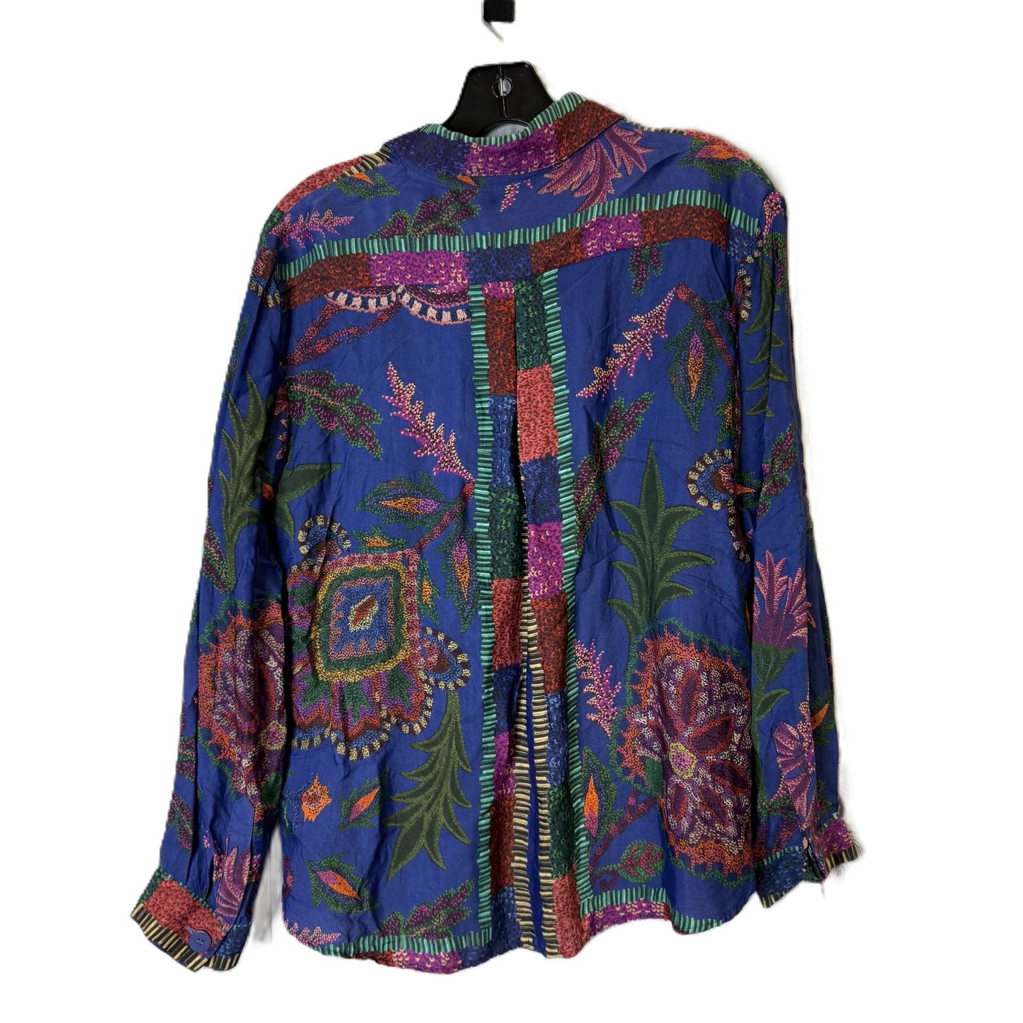 Top Long Sleeve By Farm Rio In Blue, Size: M