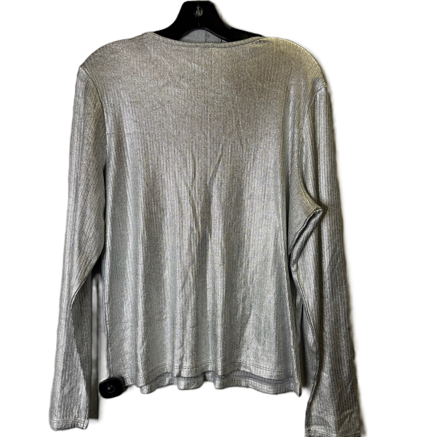 Top Long Sleeve By Express In Silver, Size: Xl