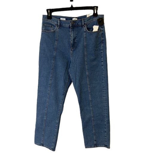 Jeans Straight By Loft In Blue Denim, Size: 12