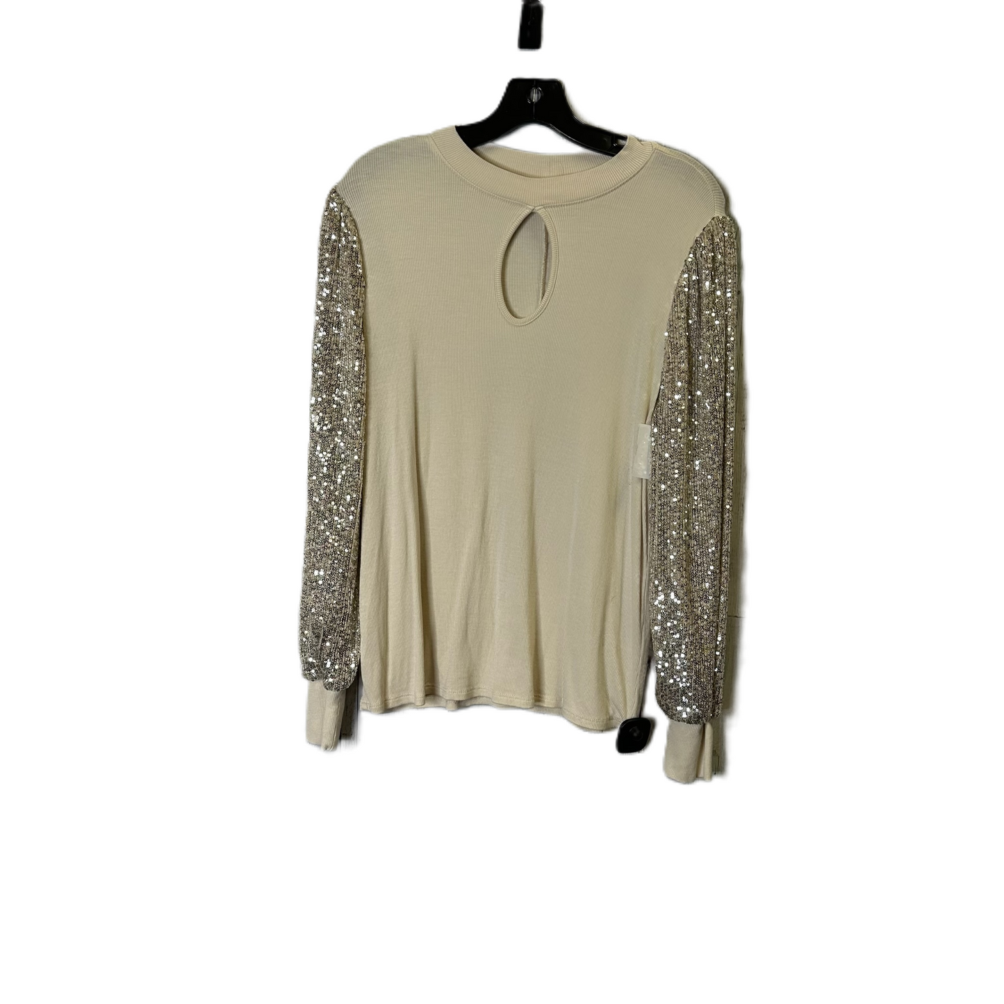 Top Long Sleeve By Maurices In Cream, Size: L