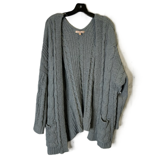 Sweater Cardigan By Love Tree In Grey, Size: L