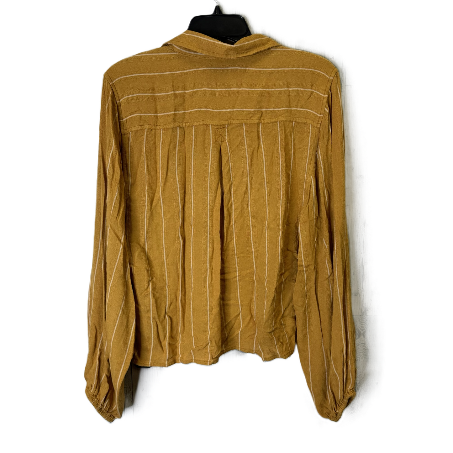 Top Long Sleeve By American Eagle In Yellow, Size: Xs