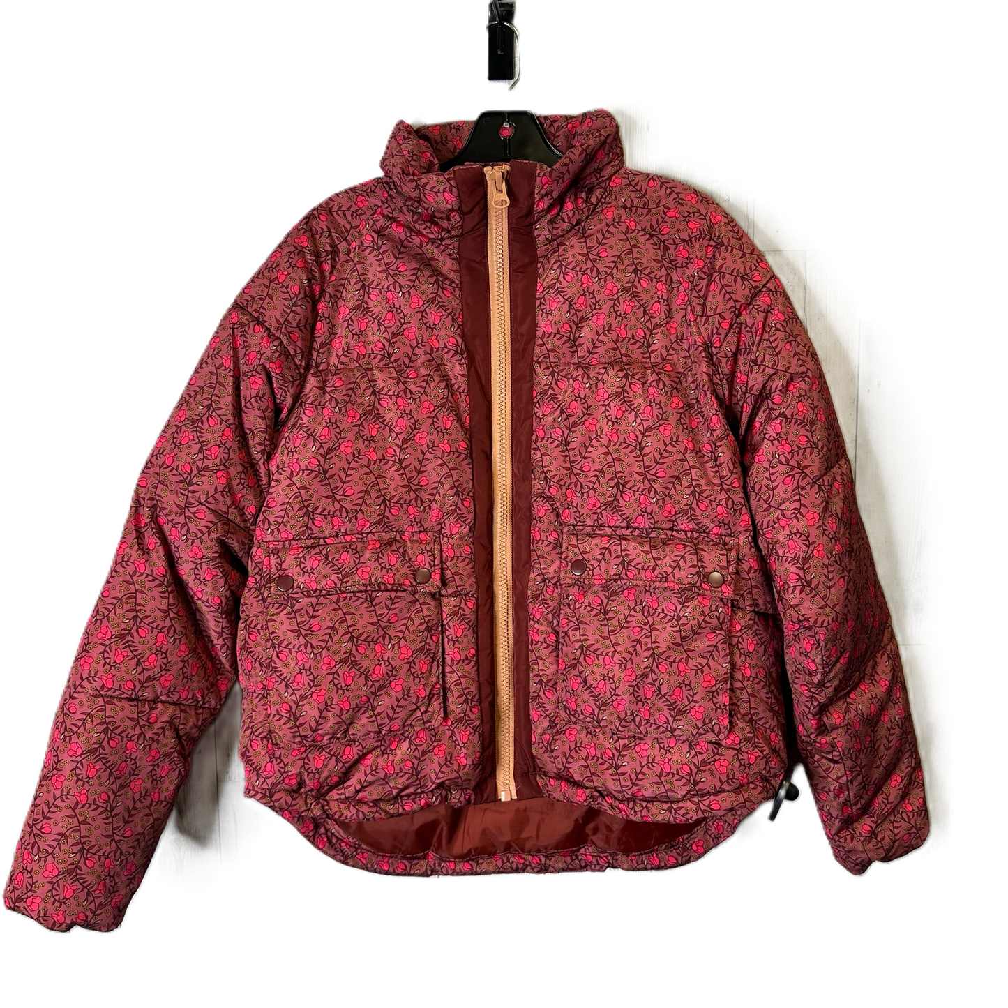 Coat Puffer & Quilted By Numph In Red, Size: M